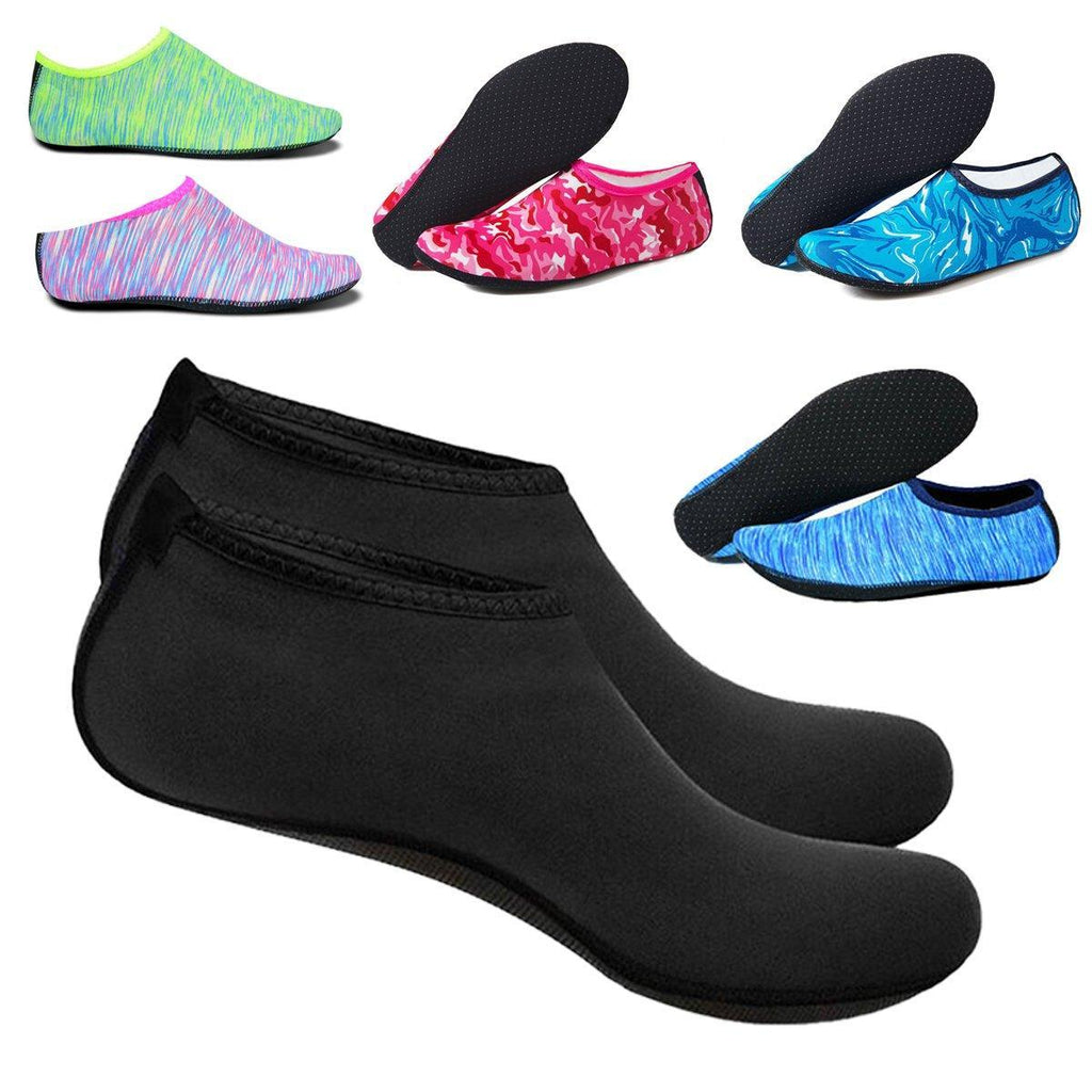 Unisex Water Shoes Slip On Aqua Socks Swim Surf Diving Yoga Exercise Reef Shoes - Green-S