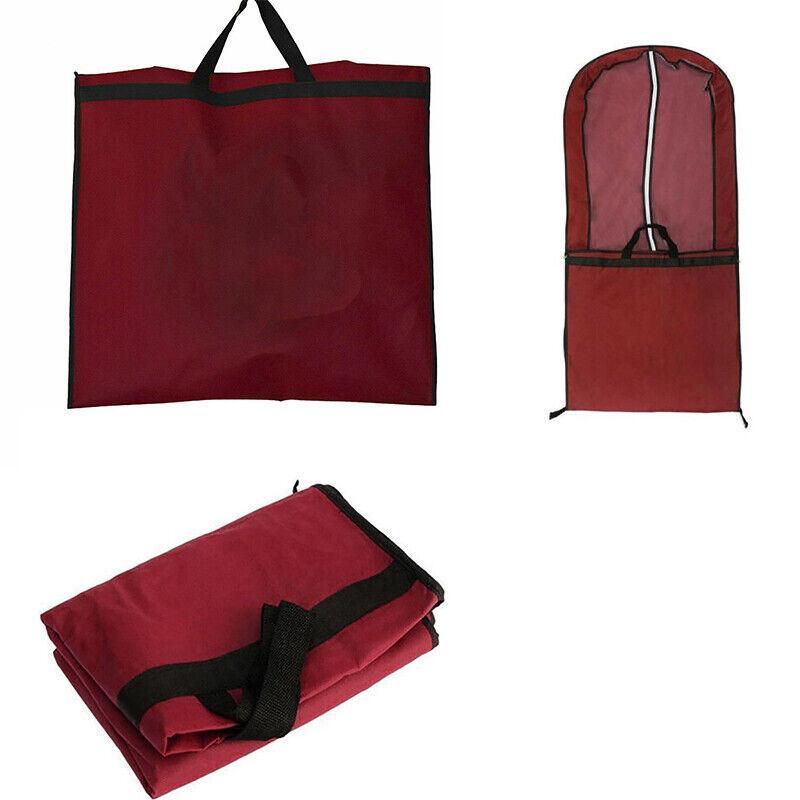 Wedding Dress Garment Bag 180cm Long Bridal Gown Storage Dustproof Cover Zipper - Red