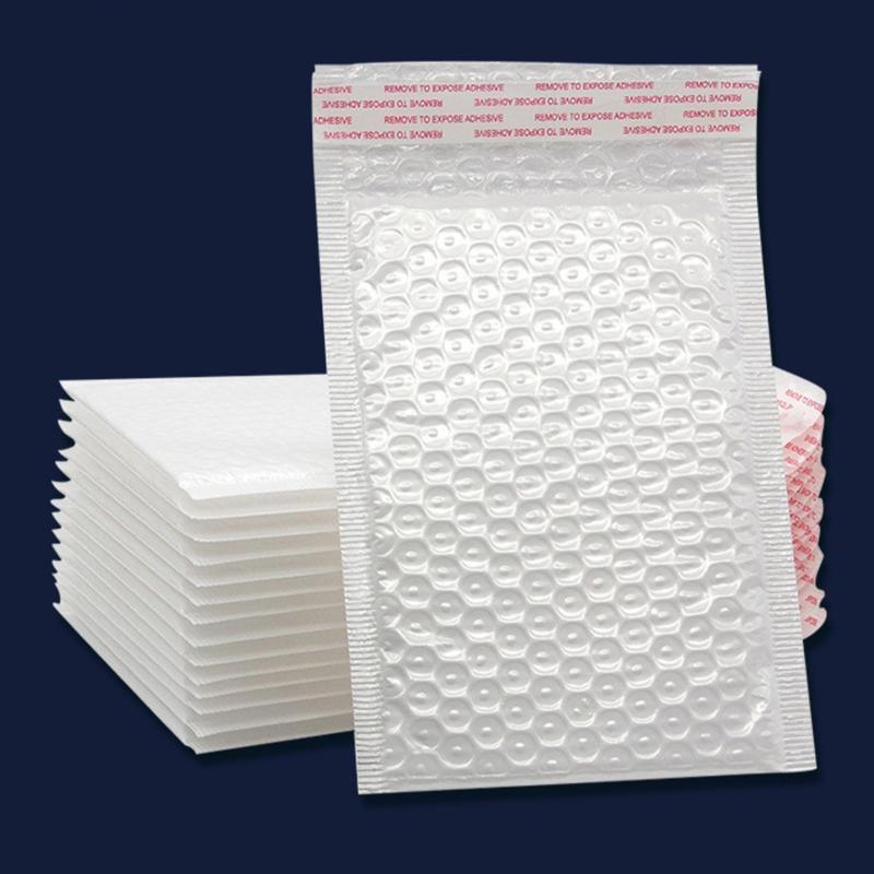 25PCS Poly Bubble Mailers Envelope Padded Bag White Cushioned Satchel 15 Sizes - 25PCS-16*21CM