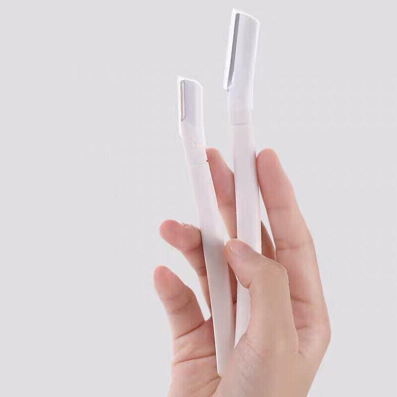 3Pcs Eyebrow Razor Set Facial Trimmer Shaver Blade Hair Remover Beauty Tool - Eyebrow Razor-White-1*Short+2*Long