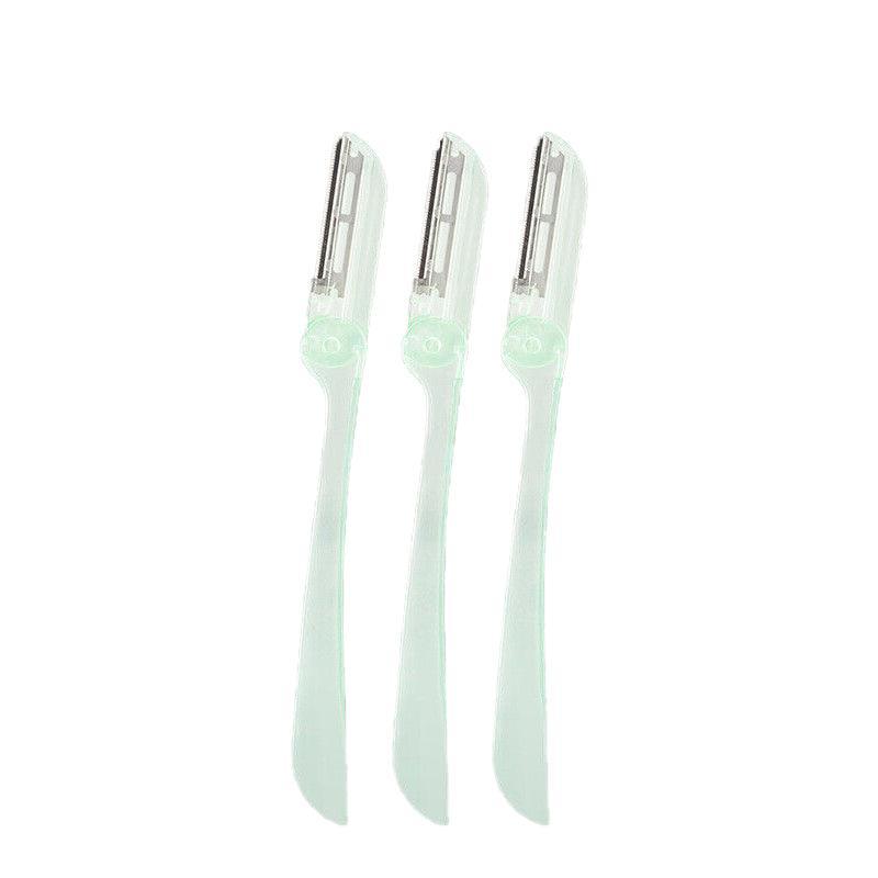 3Pcs Eyebrow Razor Set Facial Trimmer Shaver Blade Hair Remover Beauty Tool - Eyebrow Razor-White-1*Short+2*Long