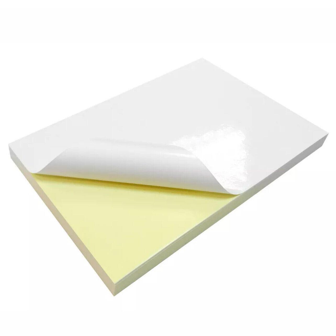 A4 Self Adhesive Sticker Paper Sheet Label Laser Inkjet Print Mailing Address - White Matte 2x6 *20 PCS