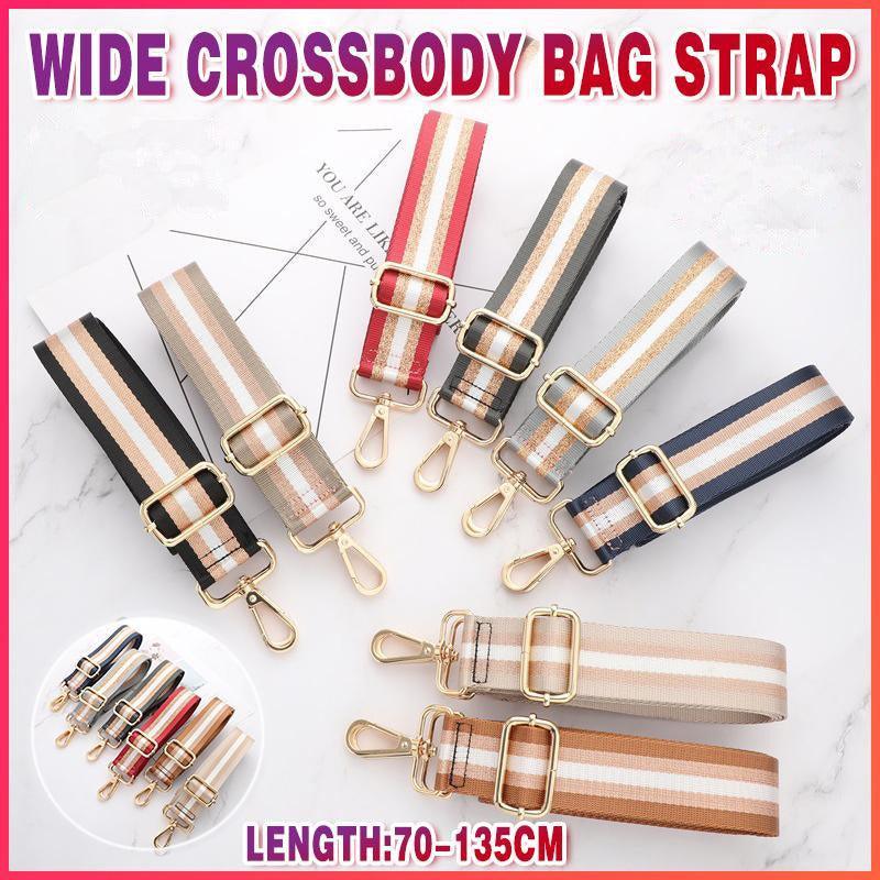 New Crossbody Bag Handbag Belt Satchel Wide Adjustable Canvas Shoulder Strap - Grey