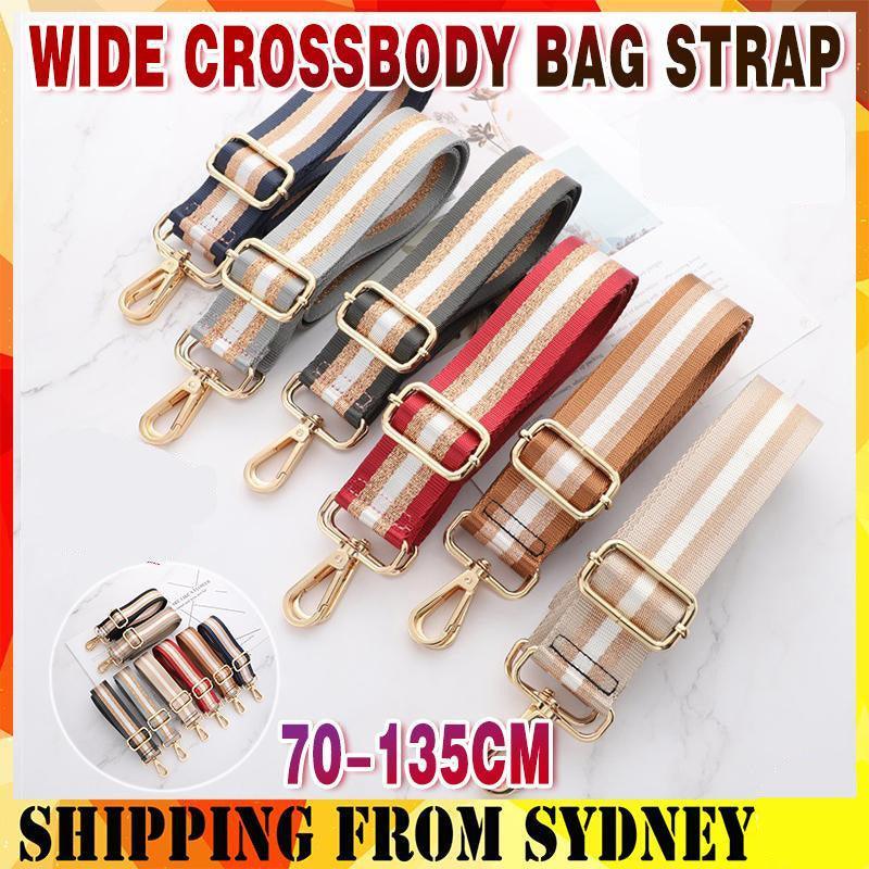 New Crossbody Bag Handbag Belt Satchel Wide Adjustable Canvas Shoulder Strap - Red
