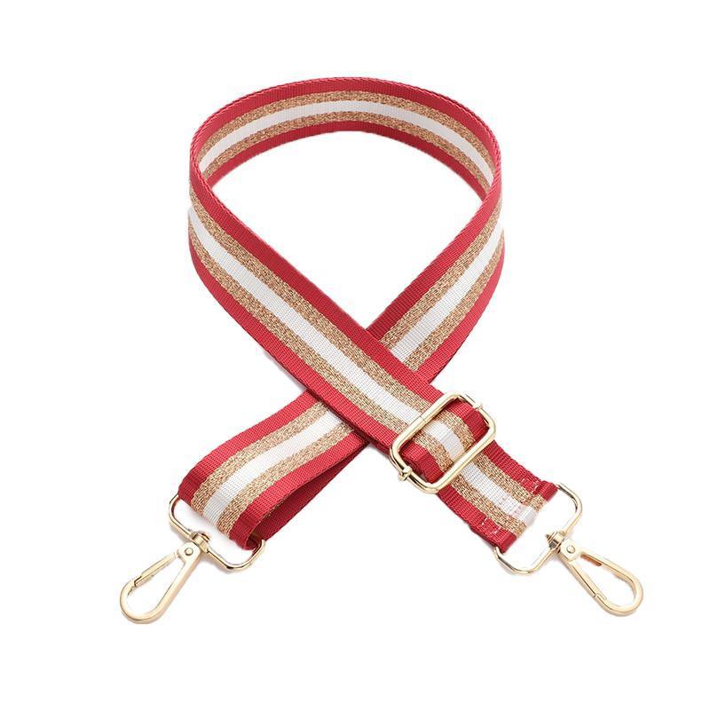 New Crossbody Bag Handbag Belt Satchel Wide Adjustable Canvas Shoulder Strap - Red