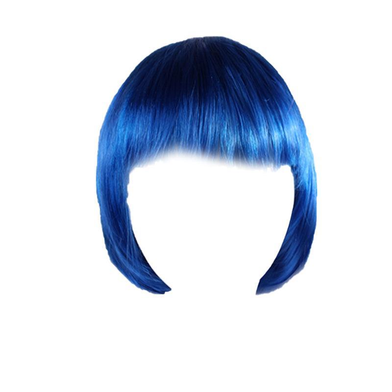 Short Bob Wig with Bangs for Women Synthetic Cosplay Party Hair in 14 Colours - Green