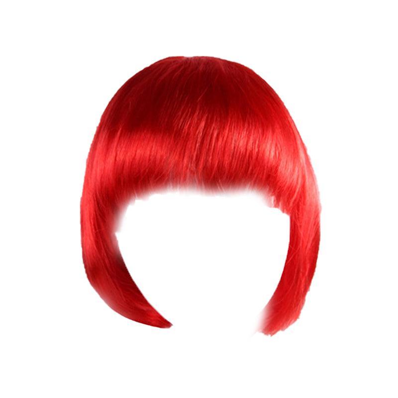 Short Bob Wig with Bangs for Women Synthetic Cosplay Party Hair in 14 Colours - Green