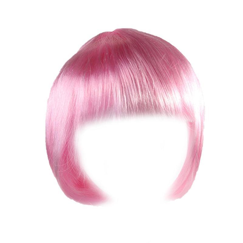 Short Bob Wig with Bangs for Women Synthetic Cosplay Party Hair in 14 Colours - Dark Purple