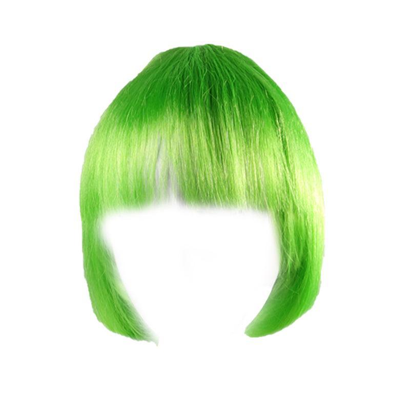Short Bob Wig with Bangs for Women Synthetic Cosplay Party Hair in 14 Colours - White
