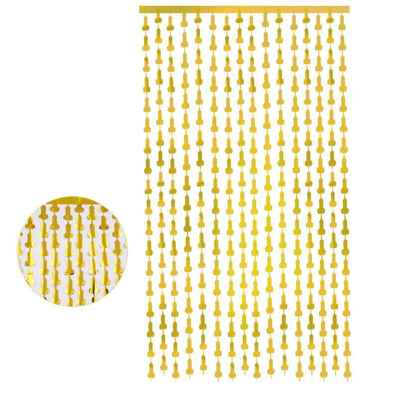 Metallic Tinsel Curtain 2m x 1m Hens Party Backdrop Foil Fringe Hanging Decor - Green