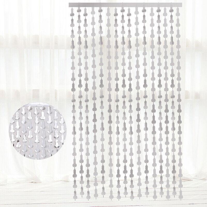 Metallic Tinsel Curtain 2m x 1m Hens Party Backdrop Foil Fringe Hanging Decor - Green