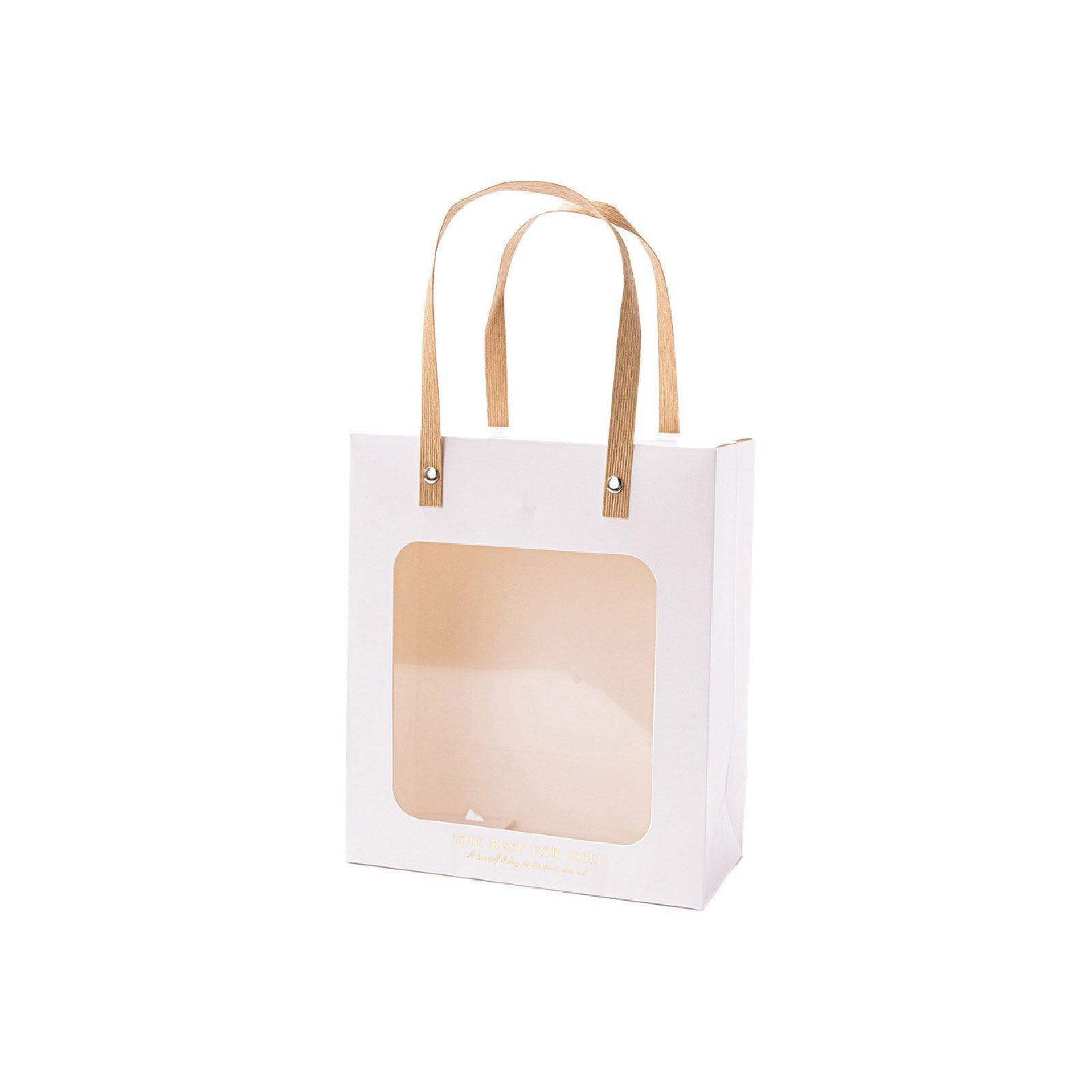 20pcs Translucent Gift Bags Packaging Tote Birthday Party Favors Candy Bags - Green-M Size