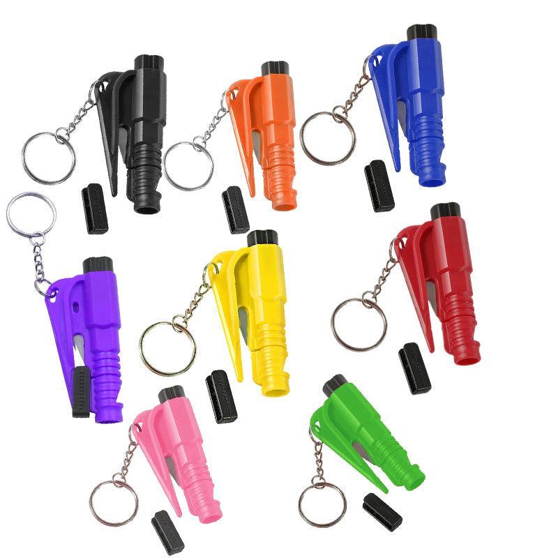 3 In 1 Car Window Glass Breaker Emergency Escape Tool with Cutter - Green