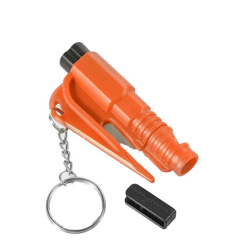 3 In 1 Car Window Glass Breaker Emergency Escape Tool with Cutter - Red