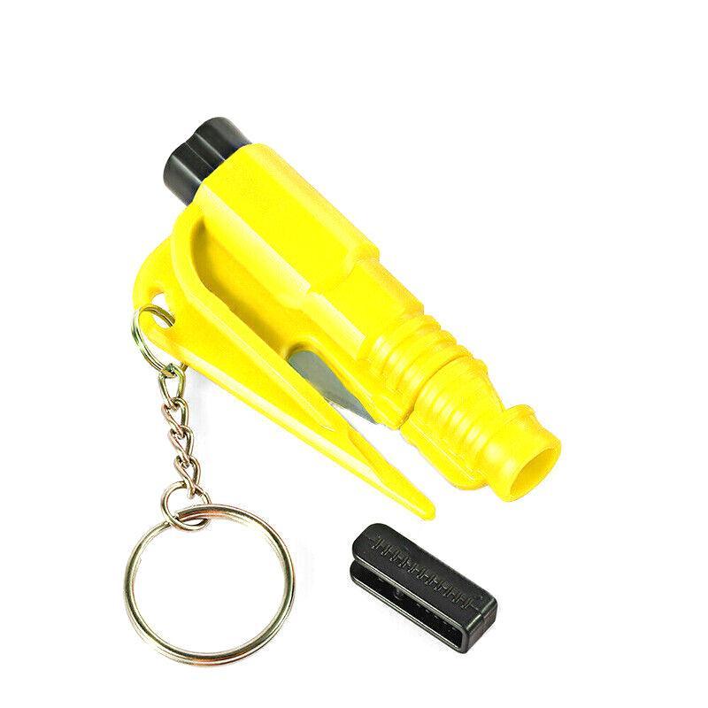 3 In 1 Car Window Glass Breaker Emergency Escape Tool with Cutter - Red