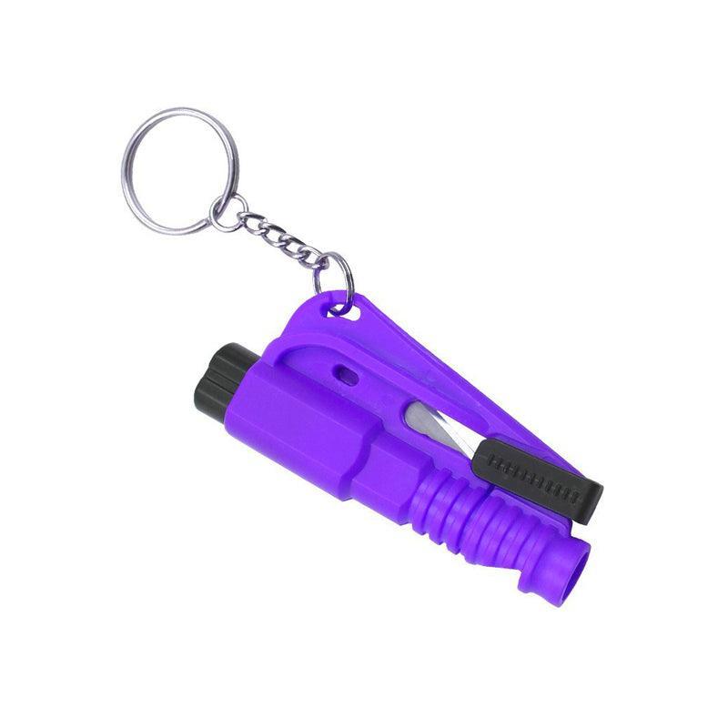 3 In 1 Car Window Glass Breaker Emergency Escape Tool with Cutter - Red