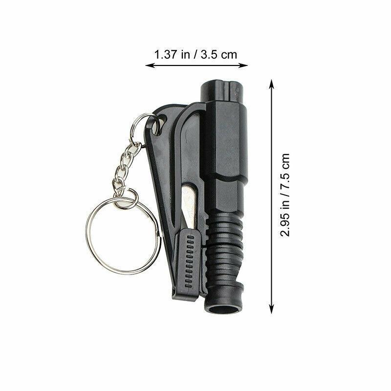 3 In 1 Car Window Glass Breaker Emergency Escape Tool with Cutter - Yellow