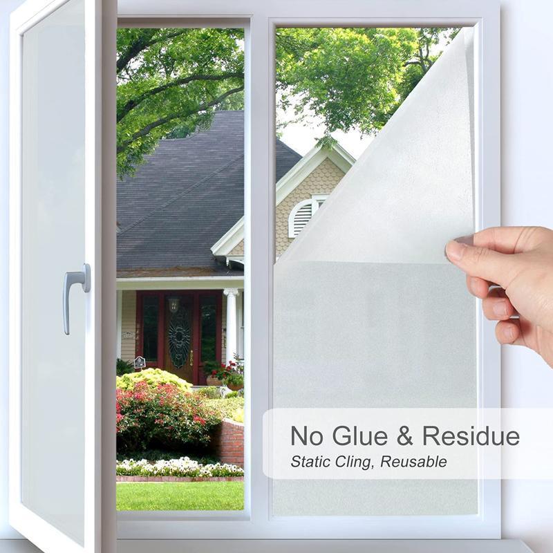 3/5M Sand Blast Clear Privacy Frosted Frosting Windows Glass Film Removable - 90cm×3M