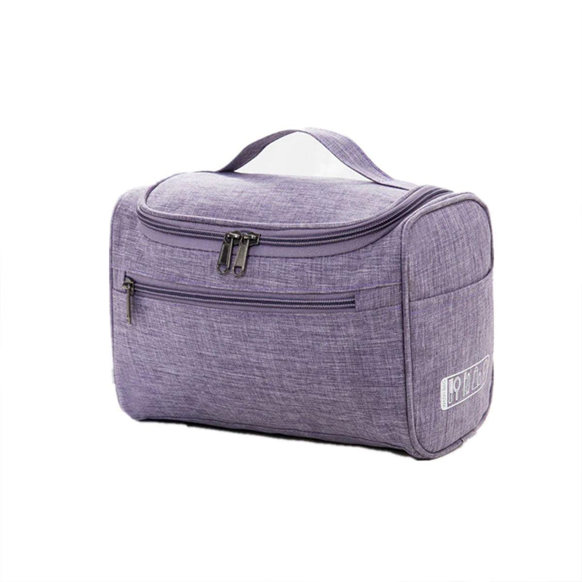 Womens Cosmetic Bag Make Up Case Travel Toiletry Wash Organiser Vanity Nail Box - Wine Red