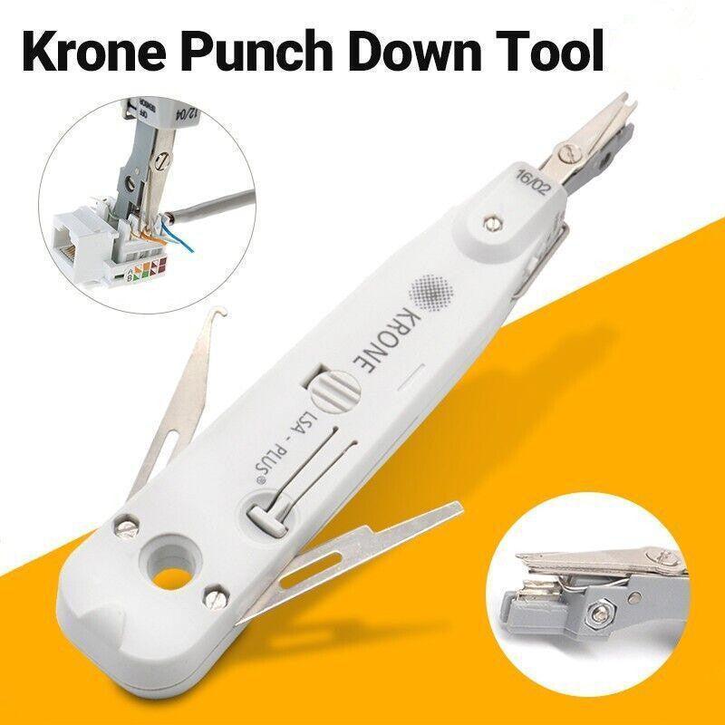 Network Cable Punch Down Tool with Hook and Blade for RJ45 RJ11 Cat5e Cat6