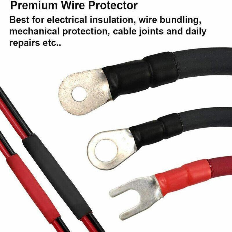Grade Marine Heat Shrink Tubing 3:1 Wire Sleeve Glue Inside Fast Wrap Insulation Black 5M - 6.4mm*5M
