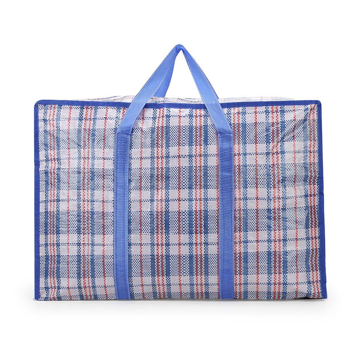 10PCS Large Waterproof Moving Packing Bags Woven Storage Luggage Quilt Bags - Medium