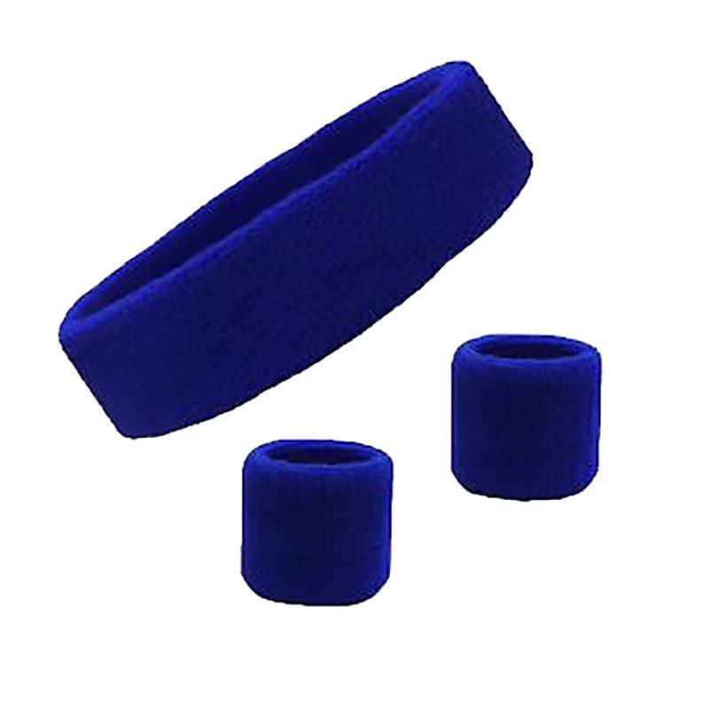 Wristbands Headband Sweatbands Sweat Band For Sport Tennis Badminton Yoga Cotton - Purple