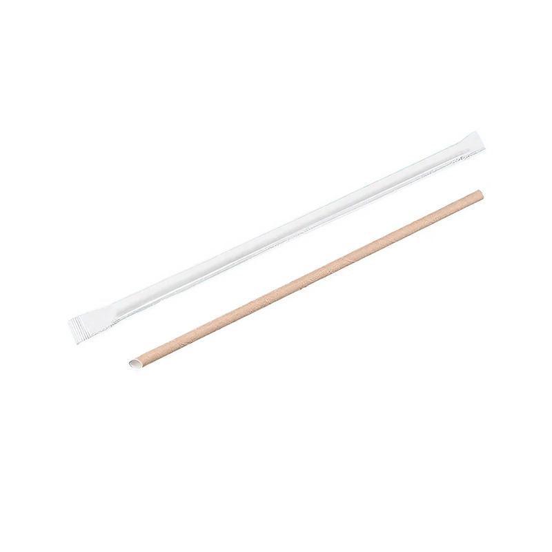 1000-2000pcs Colourful Paper Drinking Straws FOIL Metallic Party - Kraft-6*190mm 2000PCS