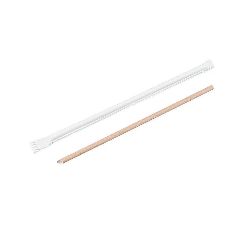 1000-2000pcs Colourful Paper Drinking Straws FOIL Metallic Party - Kraft-6*190mm 2000PCS