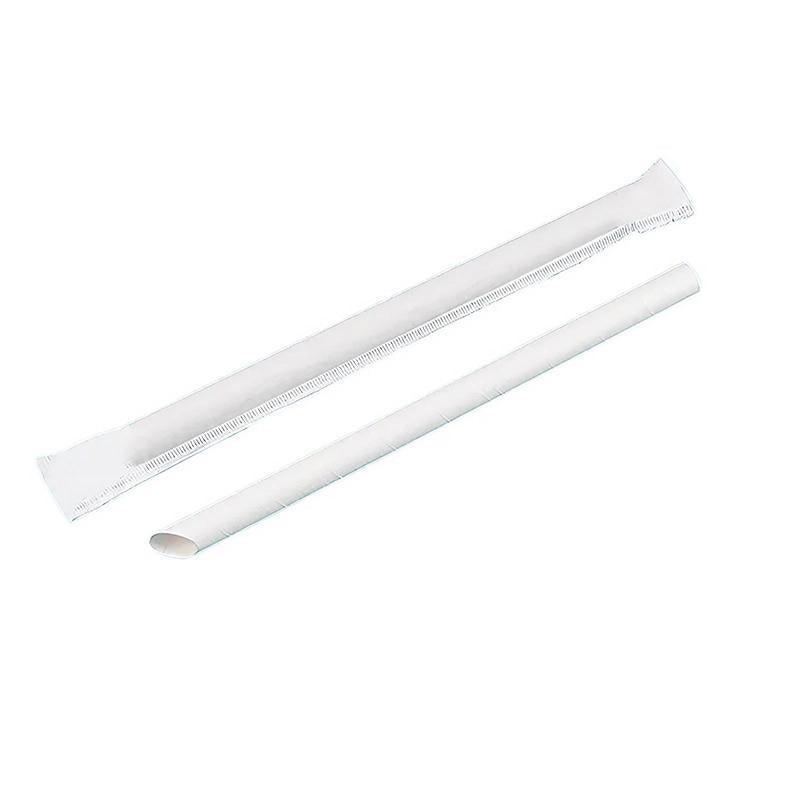 1000-2000pcs Colourful Paper Drinking Straws FOIL Metallic Party - Kraft-6*190mm 2000PCS