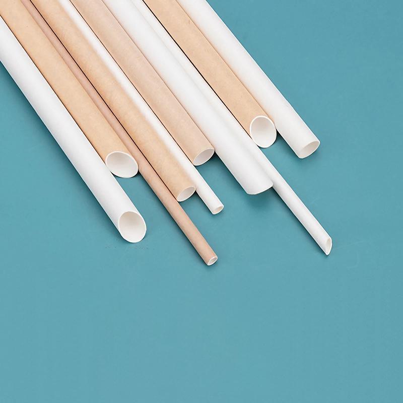 1000-2000pcs Colourful Paper Drinking Straws FOIL Metallic Party - Kraft-12*200mm 1000PCS