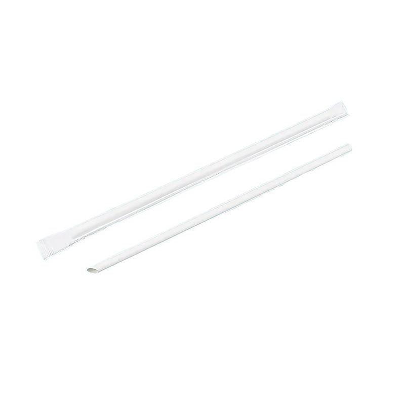 1000-2000pcs Colourful Paper Drinking Straws FOIL Metallic Party - White-6*190mm 2000PCS