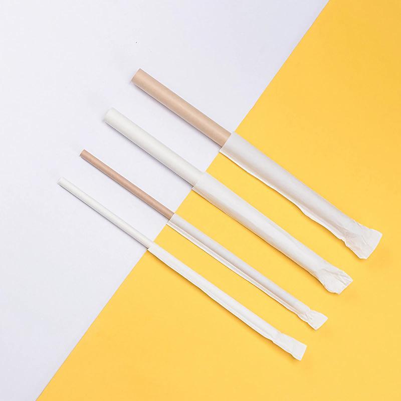 1000-2000pcs Colourful Paper Drinking Straws FOIL Metallic Party - White-6*230mm 2000PCS