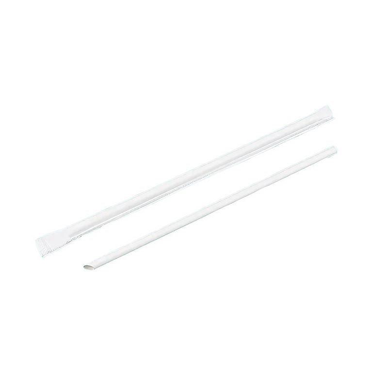 1000-2000pcs Colourful Paper Drinking Straws FOIL Metallic Party - White-6*230mm 2000PCS