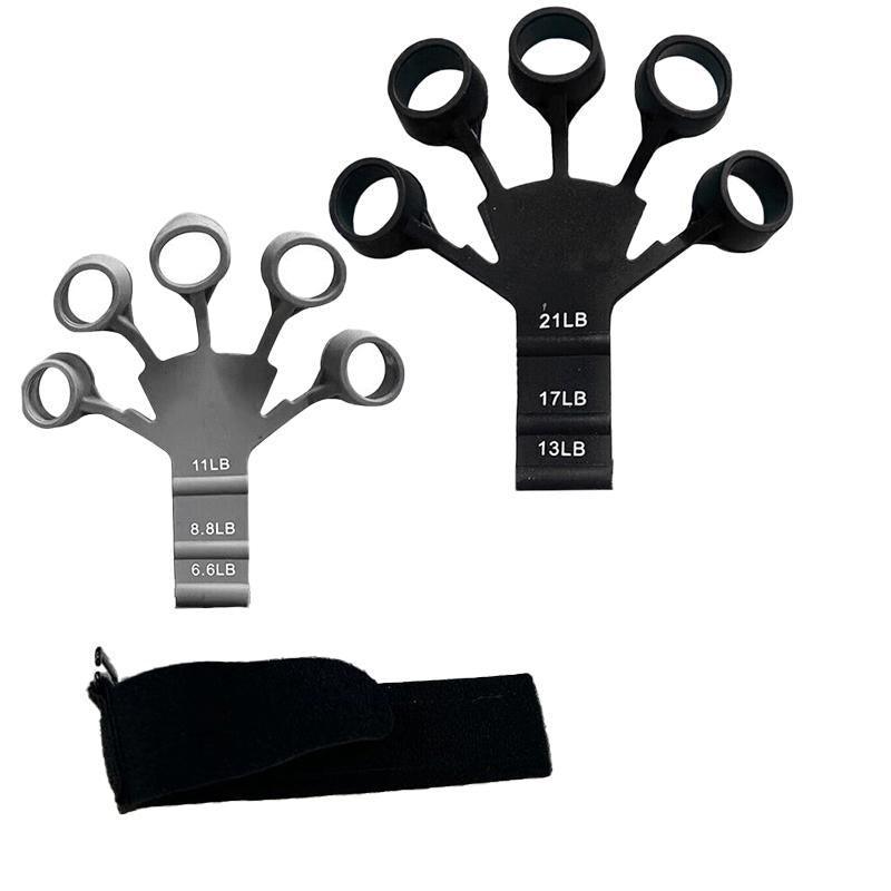 Finger Exerciser Strength Gripper Forearm Trainer Hand Grip Strengthener Therapy - 3# Blue (Medium Strength)