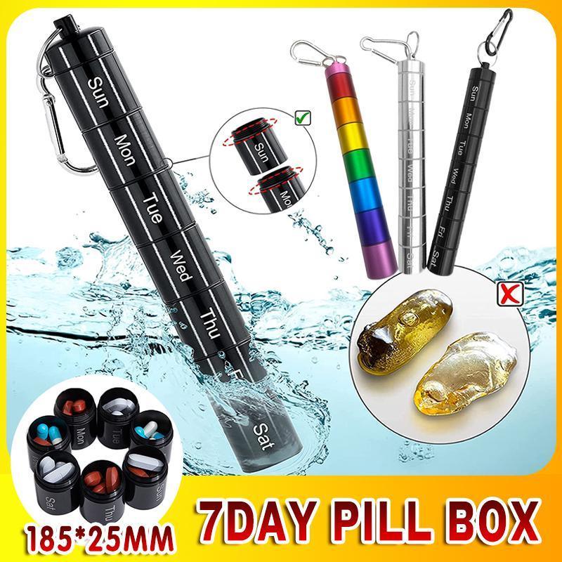 7Day Pill Box Medicine Storage Weekly Tablet Container Case Organizer Dispenser - Multicolor