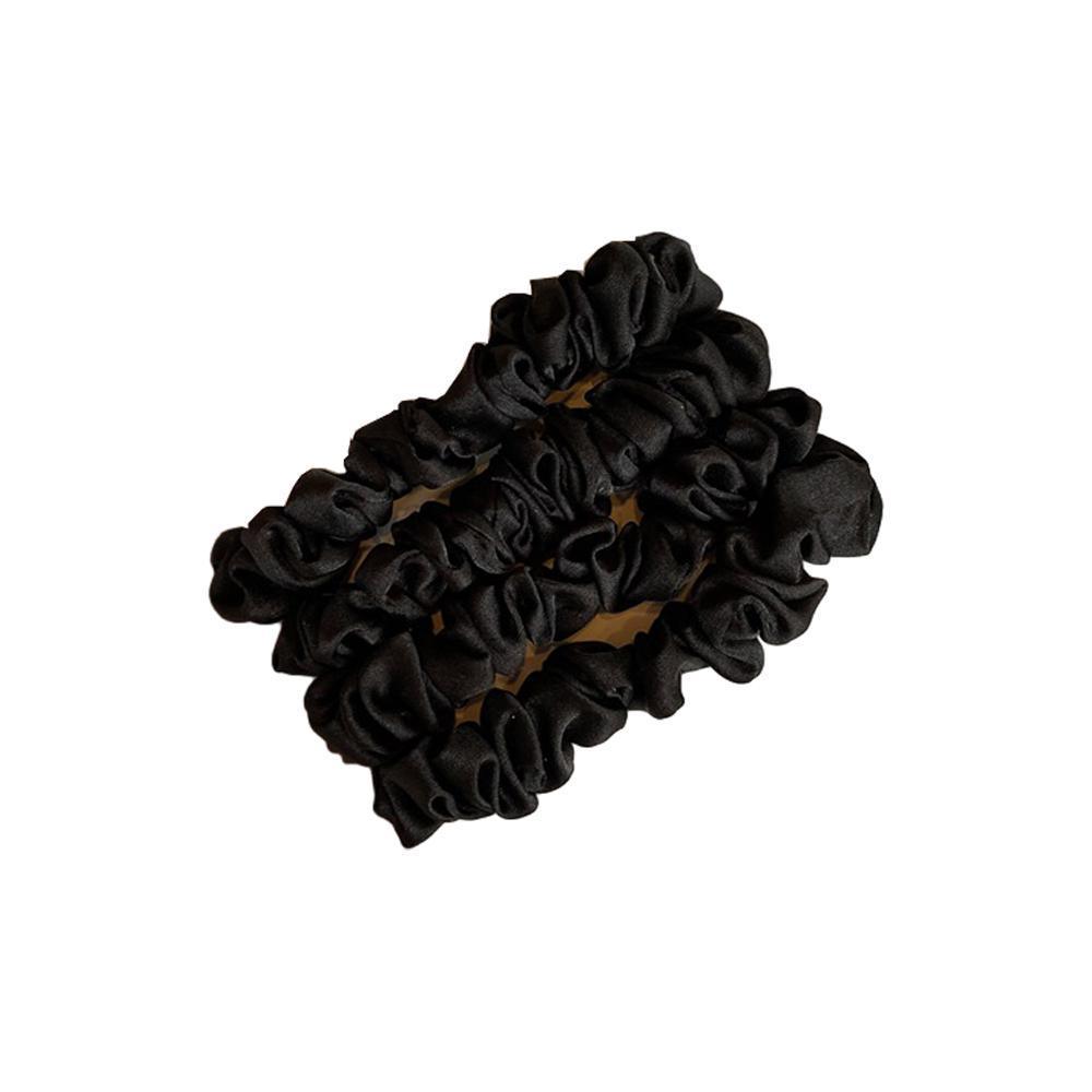 4Pcs/Set Silk Satin Small Scrunchies Ponytail Hair Ties Hair Rope Rubber Bands - E