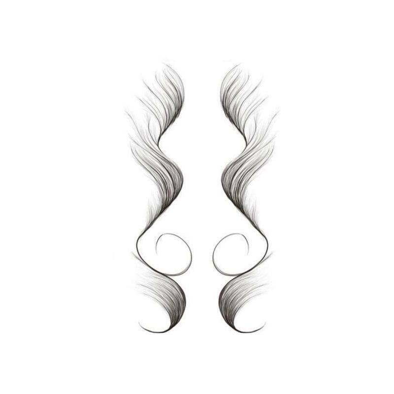 Hairline Edge Tattoo Stickers - Curly Fringe Decals for Women Styling - 10