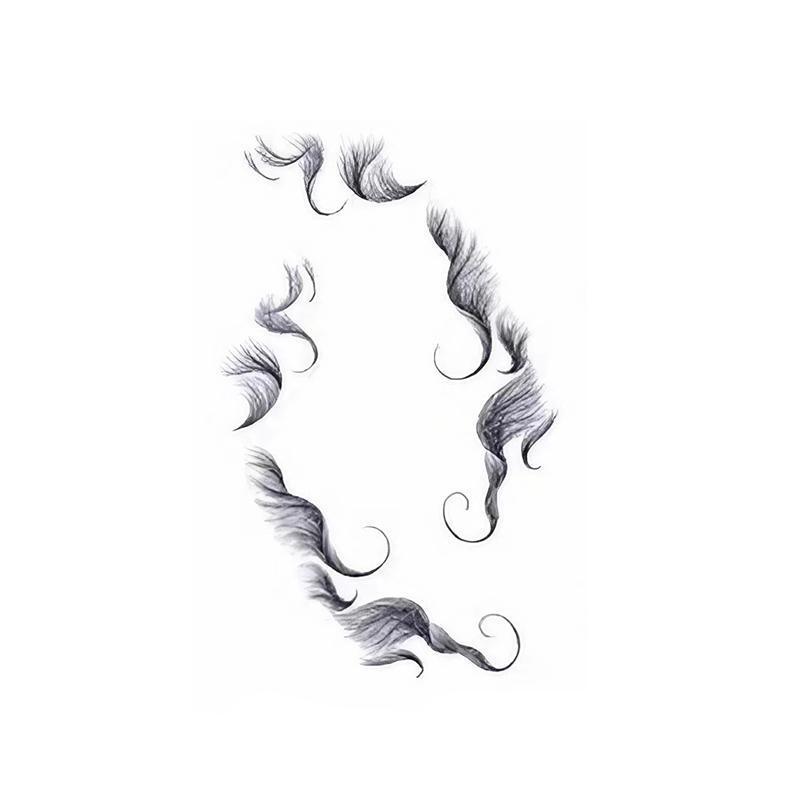 Hairline Edge Tattoo Stickers - Curly Fringe Decals for Women Styling - 10