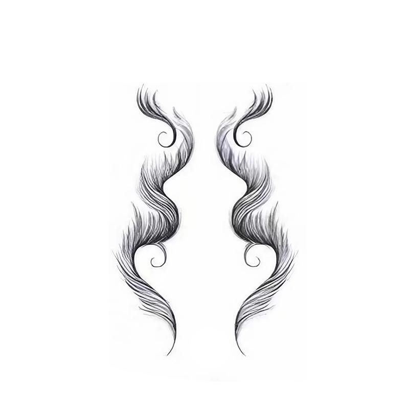 Hairline Edge Tattoo Stickers - Curly Fringe Decals for Women Styling - 4