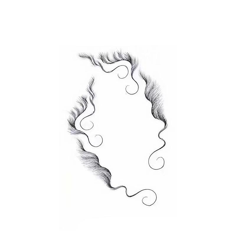 Hairline Edge Tattoo Stickers - Curly Fringe Decals for Women Styling - 4
