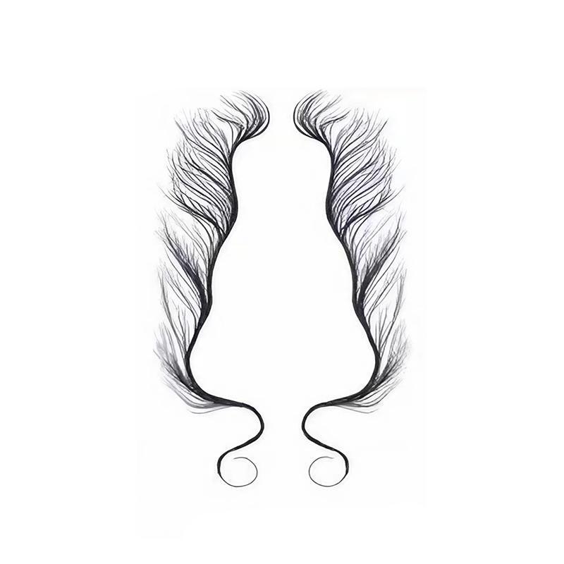 Hairline Edge Tattoo Stickers - Curly Fringe Decals for Women Styling - 4