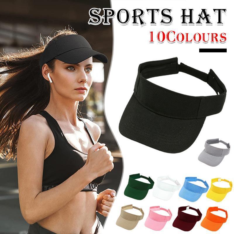 Women Adjustable UV Protection Sport Visor Cap Beach Sun Hat New Stylish Design - White