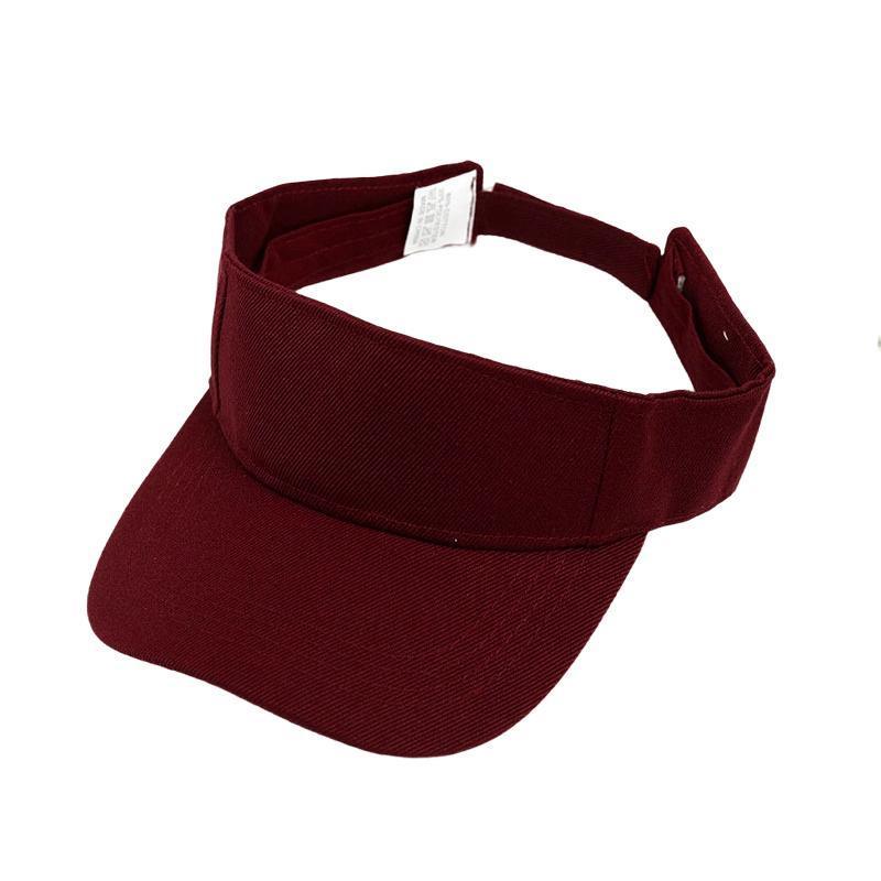 Women Adjustable UV Protection Sport Visor Cap Beach Sun Hat New Stylish Design - Black