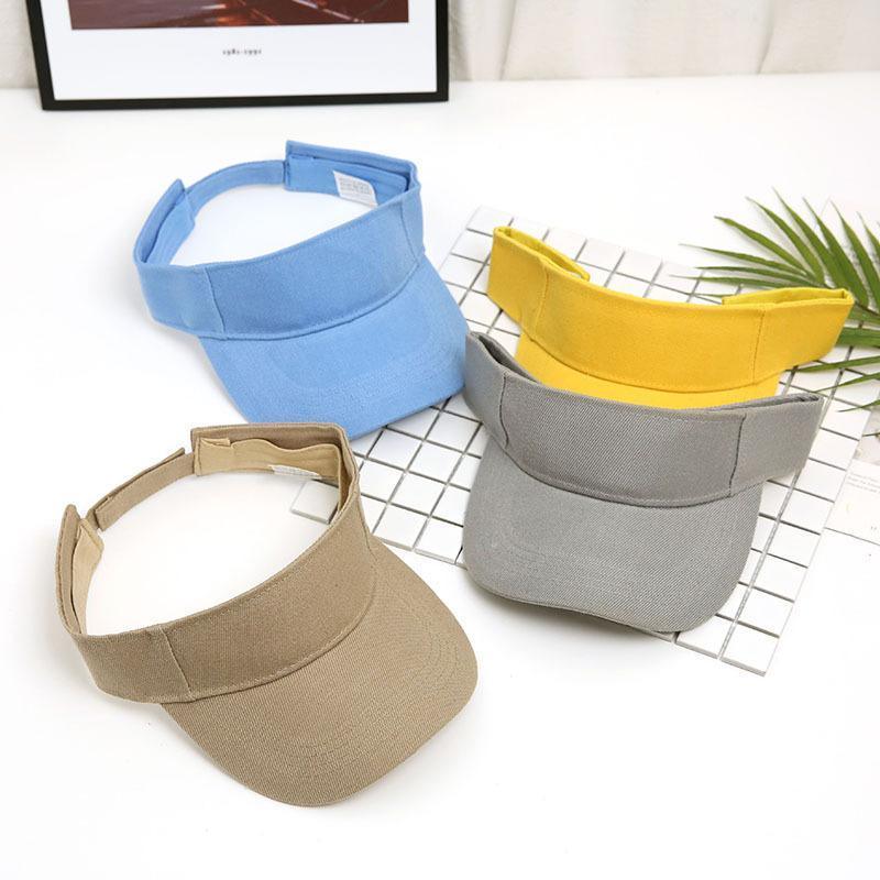 Women Adjustable UV Protection Sport Visor Cap Beach Sun Hat New Stylish Design - Wine Red