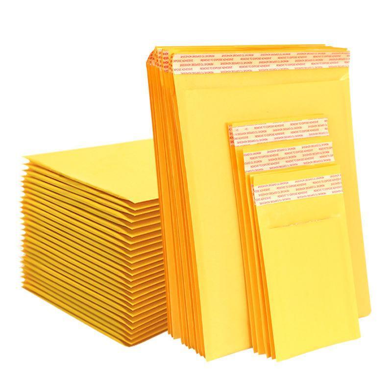 25PCS Poly Bubble Mailer Yellow Colour Multi-Size Plastic Padded Bag - 25PCS-13*23CM