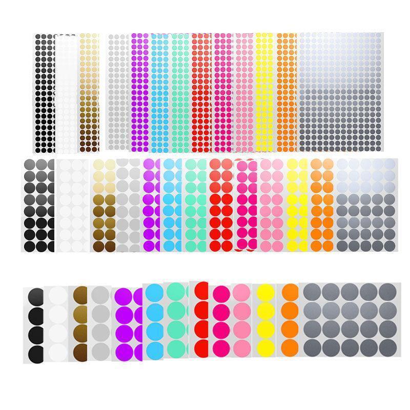 Yellow Assorted Sizes Colour Sticker Dots Adhesive Round Labels Circular Spot Scrapbook - 8mm*260 Dots