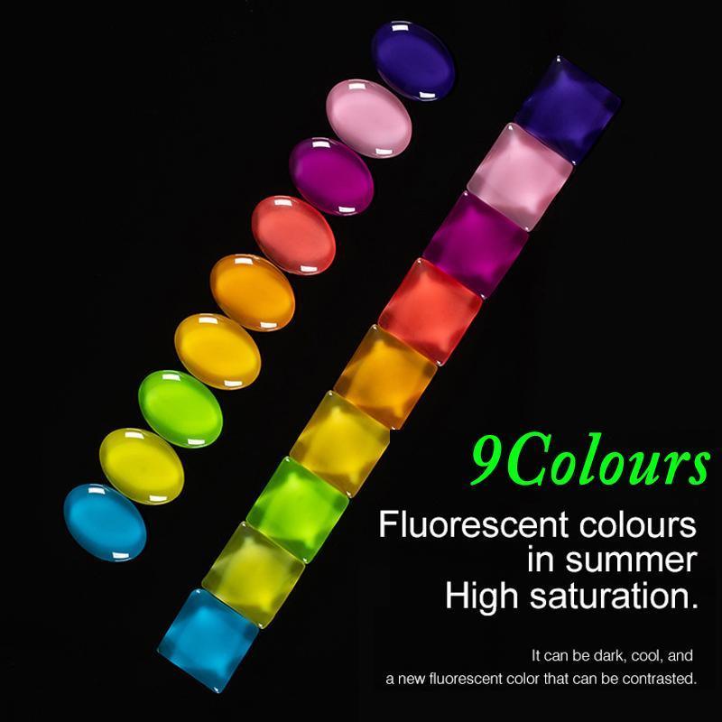 8ml Fluorescent Glow-In-Dark Gel Soak Off UV LED Nail Art Varnish DIY Luminous - 08#Fluorescent Purple Sweet Potao
