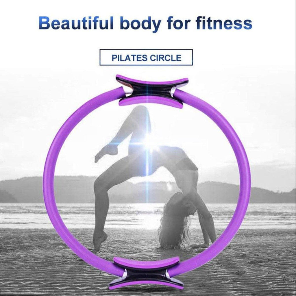 6 Colours Pilates Yoga Ring Magic Circle Fitness Equipment for Toning Slim Legs - Green