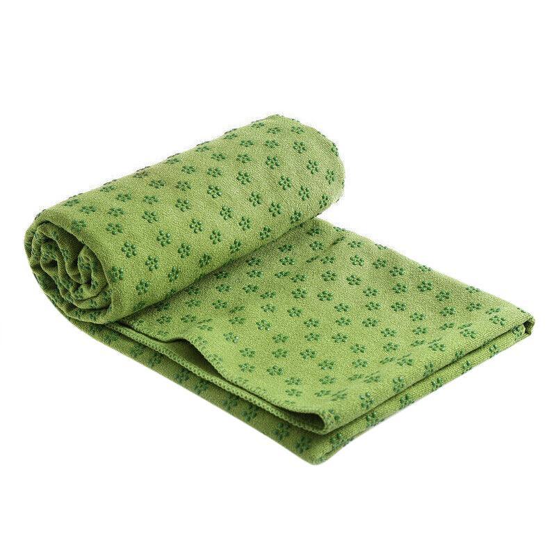 Non Slip Yoga Towel Mat Microfiber Fitness Gym Exercise Blanket with Carry Bag - Light Purple